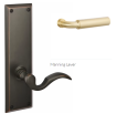 Emtek C5316.RAUS10B.MRGN Concealed Fastener , Select Passage , Urban Modern Rosette , R-Bar Stem , Green Marble Handle Sale