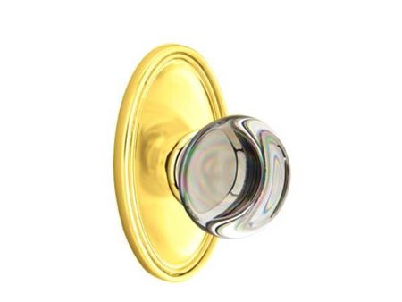 Emtek C8120PC Concealed , Passage , Oval Rosette , Providence Crystal Knob on Sale