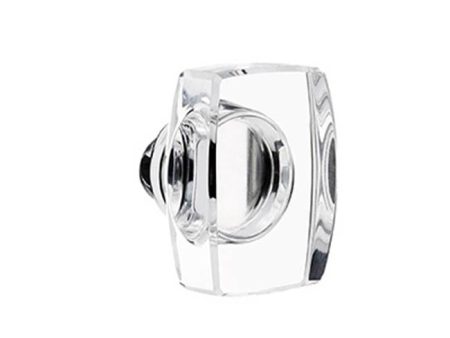 Emtek C5212WS Concealed , Privacy , Modern Rectangular Rosette , Windsor Crystal Knob Online Sale